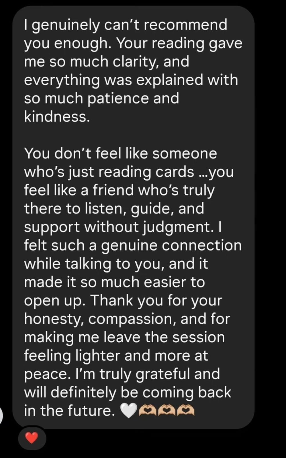 Client testimonial